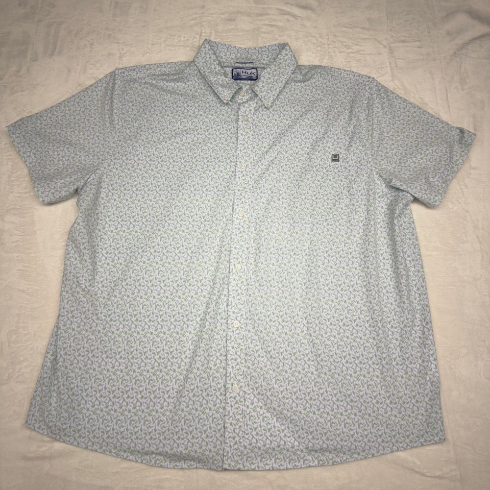 Huk Shirt Mens 3XL Floral Geometric Fishing Lightweight Performance Outdoor